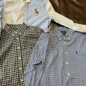 Polo by Ralph Lauren Boys size L (14-16) Button-Down lot of 3 shirts